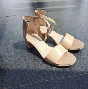 Ecco block heel pink sandals